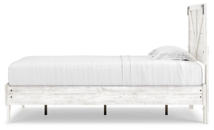 ASHLEY FURNITURE EB4121B3 Shawburn Twin Crossbuck Panel Platform Bed