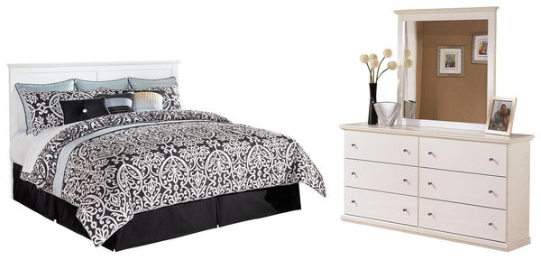 ASHLEY FURNITURE PKG002742 King/california King Panel Headboard With Mirrored Dresser
