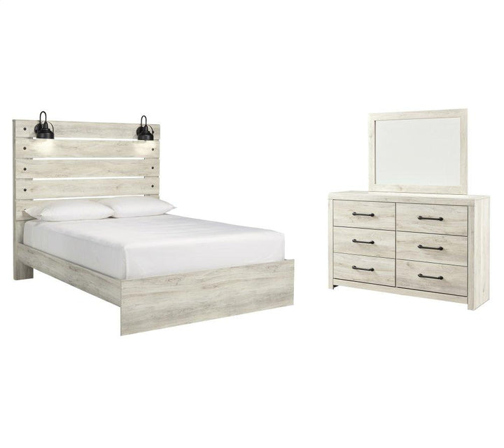 ASHLEY FURNITURE PKG003081 Queen Panel Bed With Mirrored Dresser