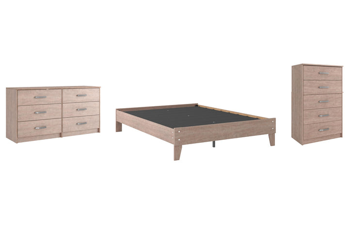 ASHLEY FURNITURE PKG009233 Queen Platform Bed With Dresser and Chest