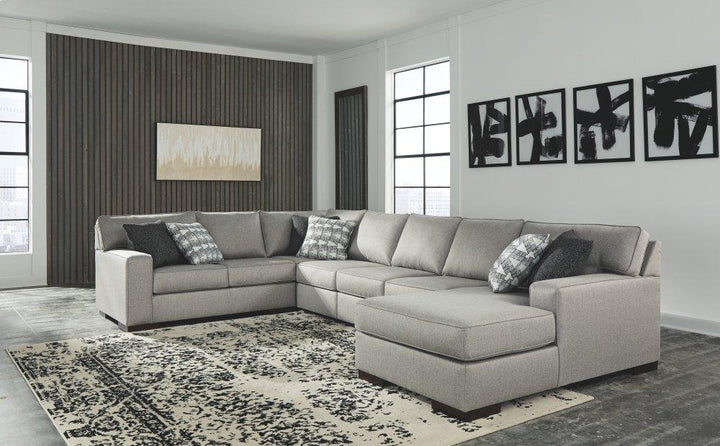 ASHLEY FURNITURE 41902S8 Marsing Nuvella 5-piece Sectional With Chaise