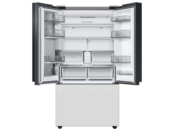 SAMSUNG RF24BB660012AA Bespoke 3-Door French Door Refrigerator 24 cu. ft. with Beverage Center TM in White Glass