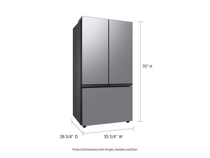 SAMSUNG RF24BB6600QLAA Bespoke 3-Door French Door Refrigerator 24 cu. ft. with Beverage Center TM in Stainless Steel