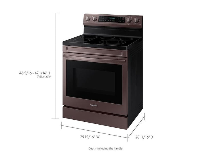 SAMSUNG NE63A6711ST 6.3 cu. ft. Smart Freestanding Electric Range with No-Preheat Air Fry, Convection+ & Griddle in Tuscan Stainless Steel