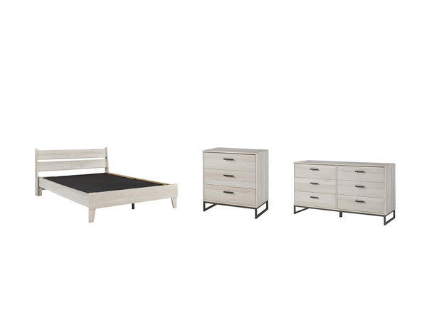 ASHLEY FURNITURE PKG008904 Queen Panel Headboard With Dresser and Chest