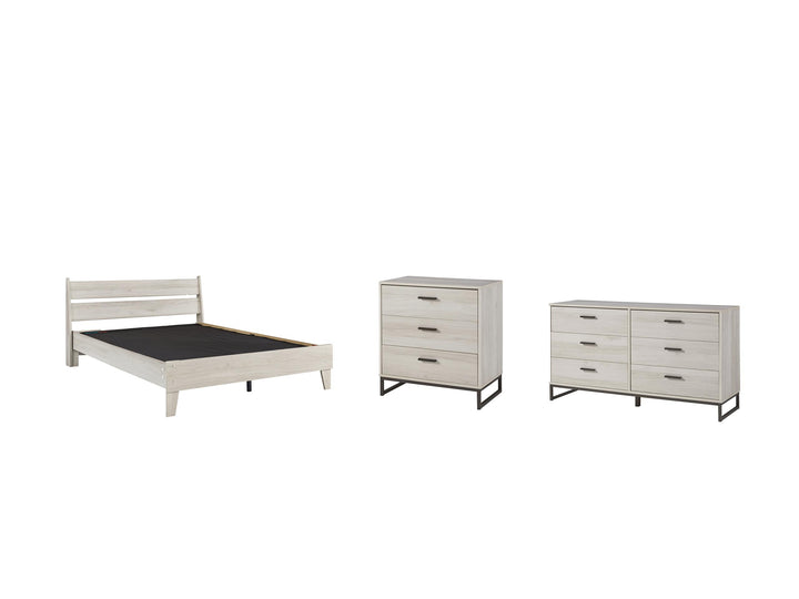ASHLEY FURNITURE PKG008904 Queen Panel Headboard With Dresser and Chest