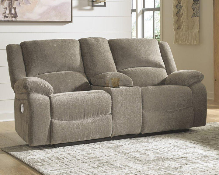 ASHLEY FURNITURE 7650596 Draycoll Power Reclining Loveseat With Console