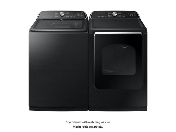 SAMSUNG DVE54R7600V 7.4 cu. ft. Electric Dryer with Steam Sanitize+ in Black Stainless Steel