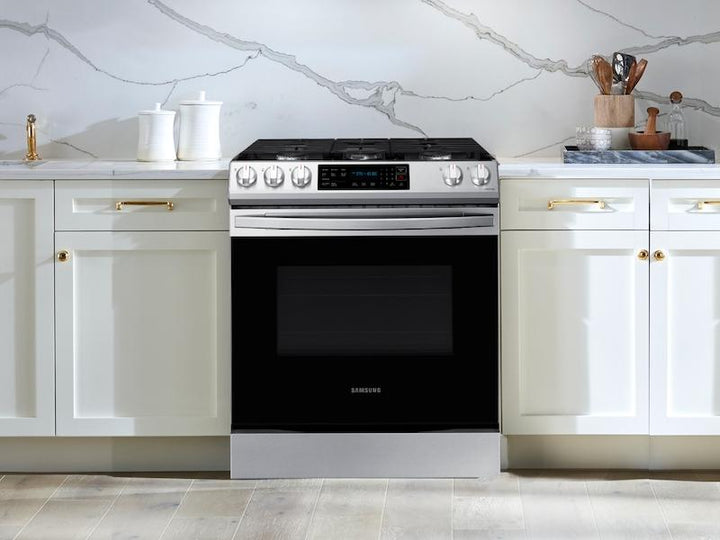 SAMSUNG NX60T8111SS 6.0 cu. ft. Smart Slide-in Gas Range in Stainless Steel