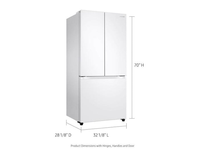 SAMSUNG RF18A5101WW 18 cu. ft. Smart Counter Depth 3-Door French Door Refrigerator in White