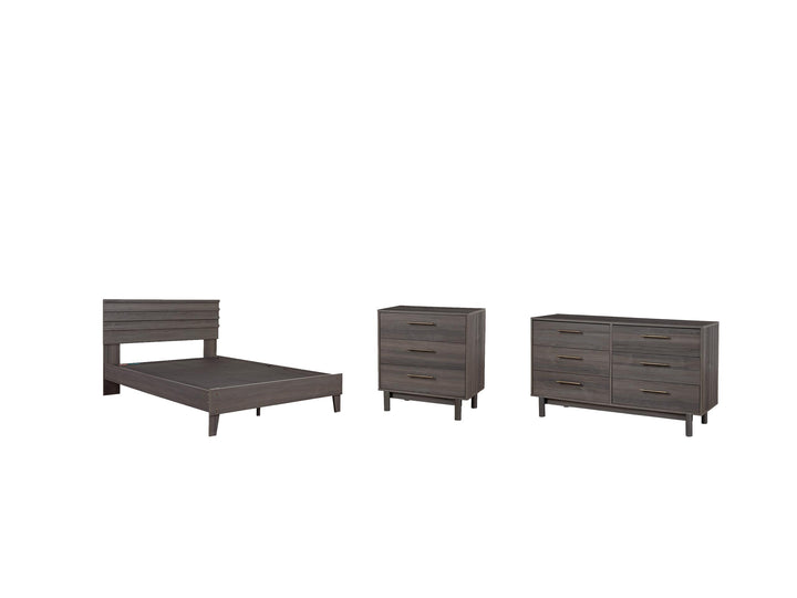 ASHLEY FURNITURE PKG008852 Queen Panel Headboard With Dresser and Chest