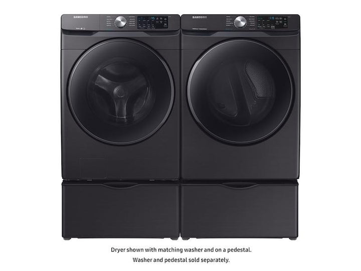 SAMSUNG DVE45R6100V 7.5 cu. ft. Electric Dryer with Steam Sanitize+ in Black Stainless Steel