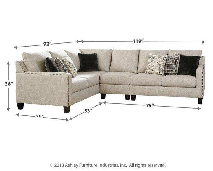 ASHLEY FURNITURE PKG001291 3-piece Sectional With Ottoman