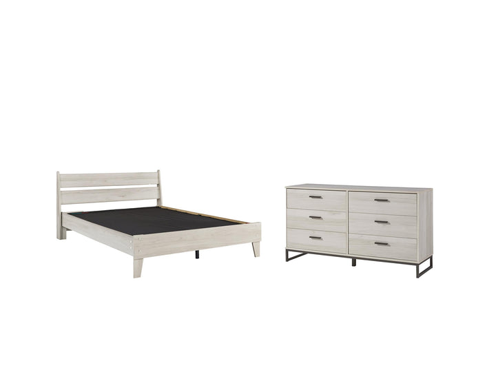ASHLEY FURNITURE PKG008899 Queen Panel Headboard With Dresser