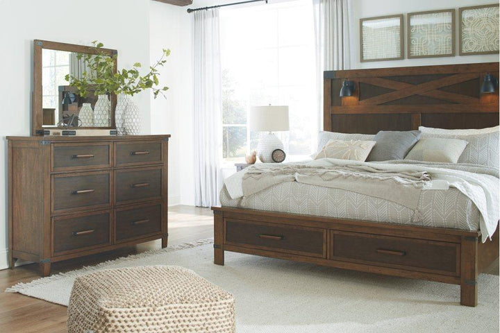 ASHLEY FURNITURE B759B6 Wyattfield King Panel Bed With Storage