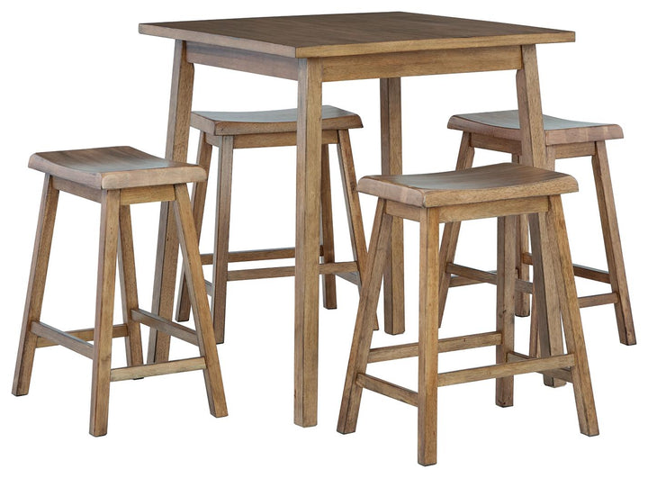 ASHLEY FURNITURE PKG012078 Counter Height Dining Table and 4 Barstools