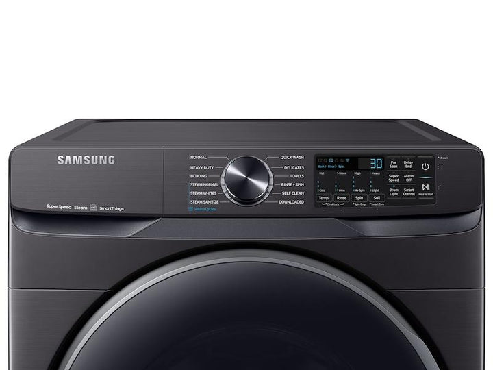 SAMSUNG WF50A8500AV 5.0 cu. ft. Extra-Large Capacity Smart Front Load Washer with Super Speed Wash in Brushed Black