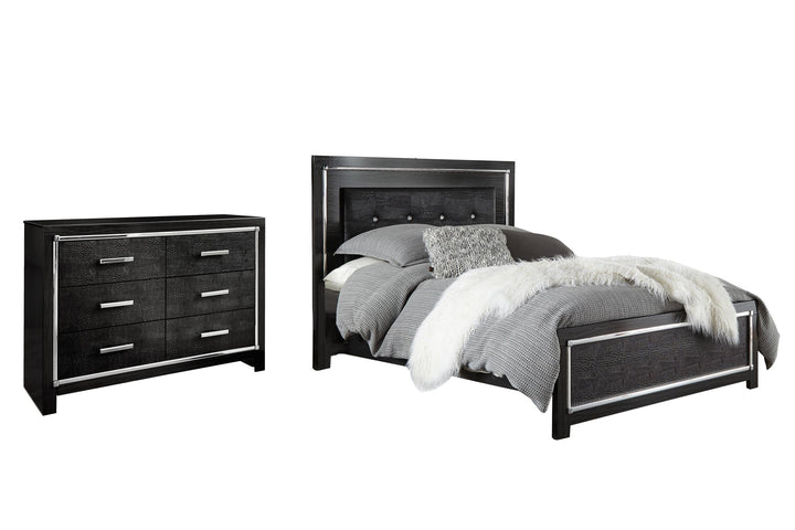 ASHLEY FURNITURE PKG002807 Queen Upholstered Panel Bed With Dresser