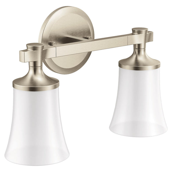 MOEN YB0362BN Flara Brushed nickel two globe bath light