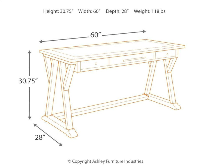 ASHLEY FURNITURE PKG008076 Home Office Desk With Chair