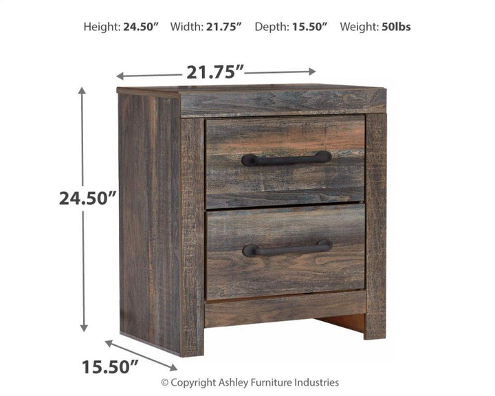 ASHLEY FURNITURE PKG003443 Full Panel Bed With 2 Storage Drawers With Mirrored Dresser, Chest and Nightstand