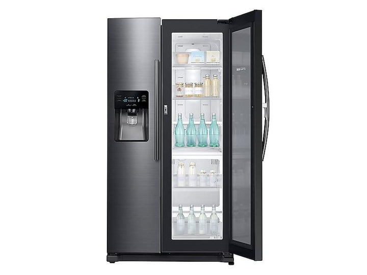 SAMSUNG RH25H5611SG 25 cu. ft. Food ShowCase Side-by-Side Refrigerator with Metal Cooling in Black Stainless Steel