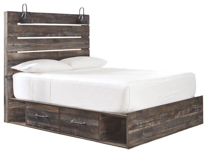 ASHLEY FURNITURE PKG003432 Twin Panel Bed With 2 Storage Drawers With Mirrored Dresser
