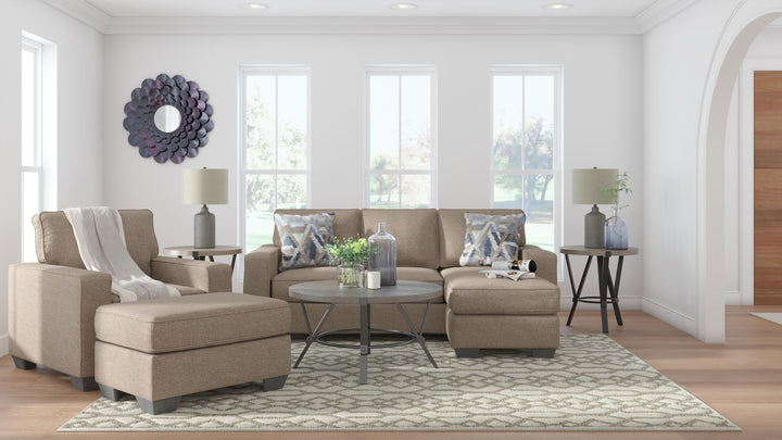ASHLEY FURNITURE PKG008947 Sofa Chaise, Chair, and Ottoman