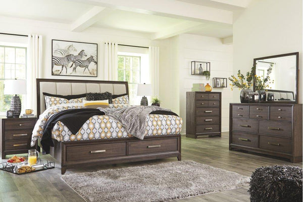 ASHLEY FURNITURE PKG005250 California King Panel Bed With 2 Storage Drawers With Dresser