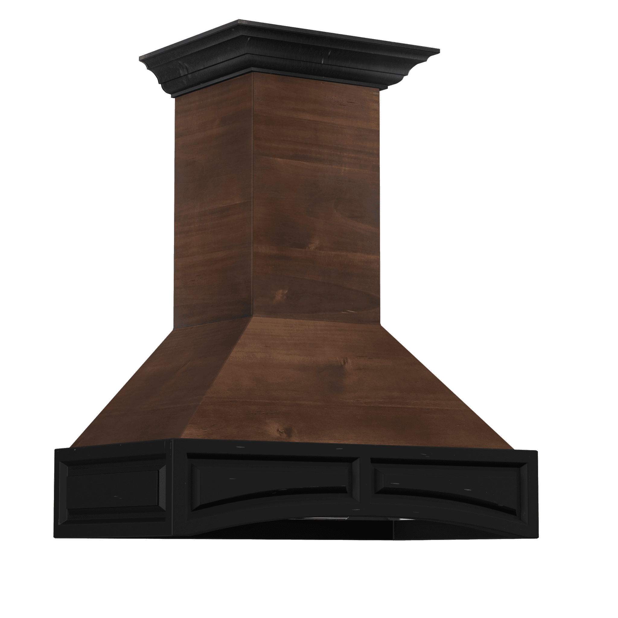 ZLINE KITCHEN AND BATH 321ARRD42 ZLINE Wooden Wall Mount Range Hood in Antigua and Walnut - Includes Dual Remote Motor Size: 42 Inch, CFM: 700