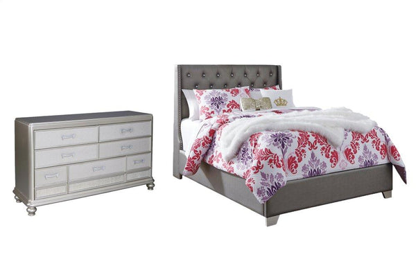 ASHLEY FURNITURE PKG007799 Full Upholstered Bed With Dresser