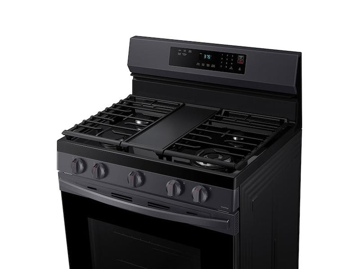 SAMSUNG NX60A6311SG 6.0 cu. ft. Smart Freestanding Gas Range with 18K BTU Dual Power Burner & Self Clean in Black Stainless Steel