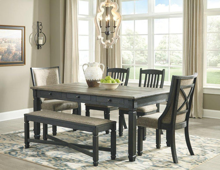 ASHLEY FURNITURE D736D6 Tyler Creek Dining Table With 4 Chairs and Bench