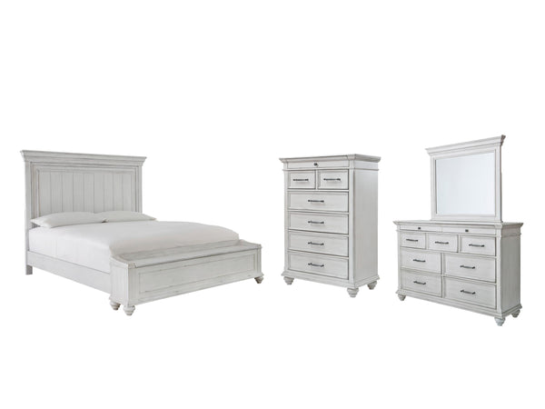 ASHLEY FURNITURE PKG007939 Queen Panel Bed With Storage With Mirrored Dresser and Chest