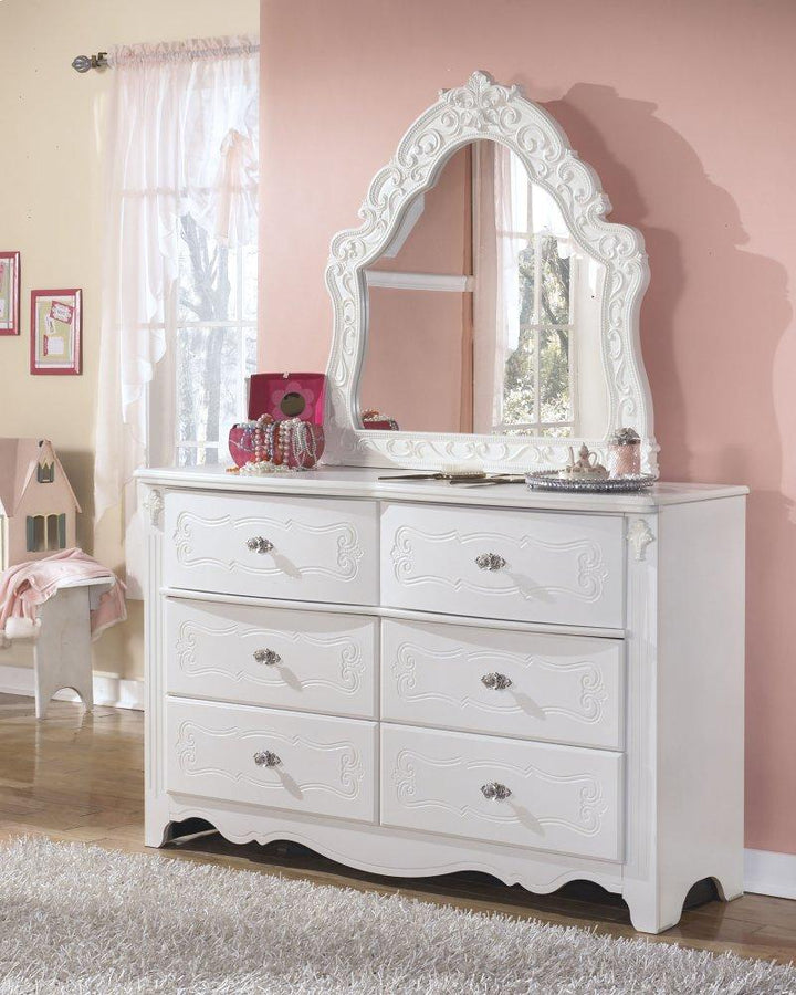 ASHLEY FURNITURE PKG002794 Twin Panel Bed With Mirrored Dresser, Chest and 2 Nightstands