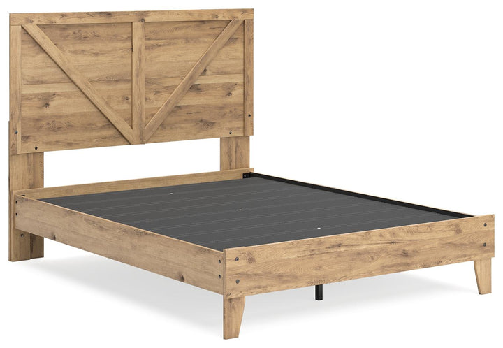 ASHLEY FURNITURE EB2712B3 Larstin Queen Crossbuck Panel Platform Bed