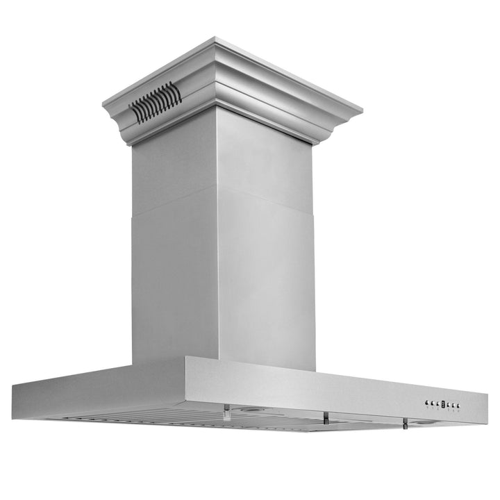 ZLINE KITCHEN AND BATH KECRNBT24 ZLINE Wall Mount Range Hood In Stainless Steel With Built-In CrownSound R Bluetooth Speakers Size: 24 inch