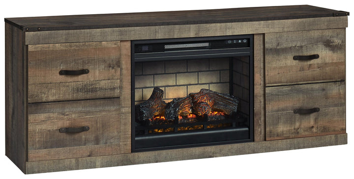 ASHLEY FURNITURE EW0446W8 Trinell TV Stand With Electric Fireplace
