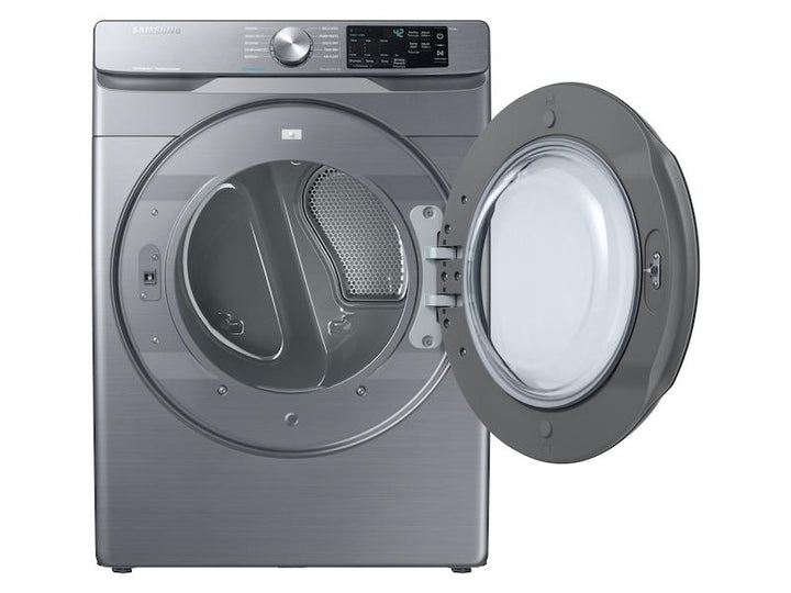 SAMSUNG DVE45R6100P 7.5 cu. ft. Electric Dryer with Steam Sanitize+ in Platinum