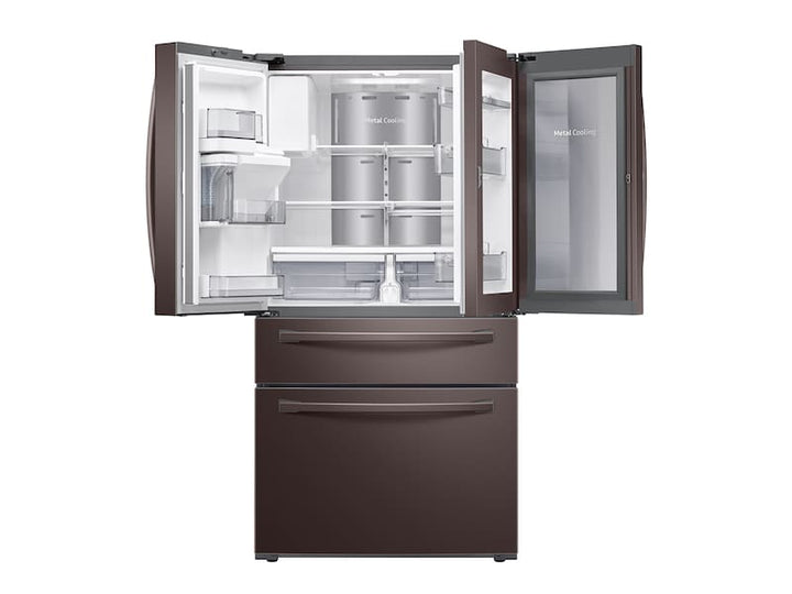 SAMSUNG RF22R7351DT 22 cu. ft. Food Showcase Counter Depth 4-Door French Door Refrigerator in Tuscan Stainless Steel