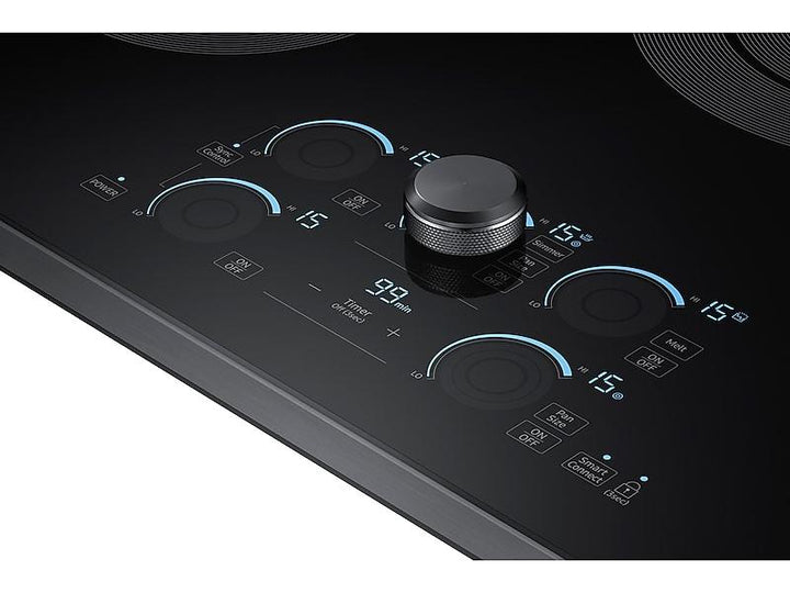 SAMSUNG NZ30K7570RG 30" Smart Electric Cooktop with Sync Elements in Black Stainless Steel