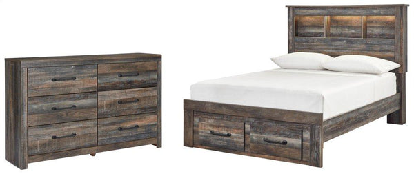 ASHLEY FURNITURE PKG003234 Full Bookcase Bed With 2 Storage Drawers With Dresser