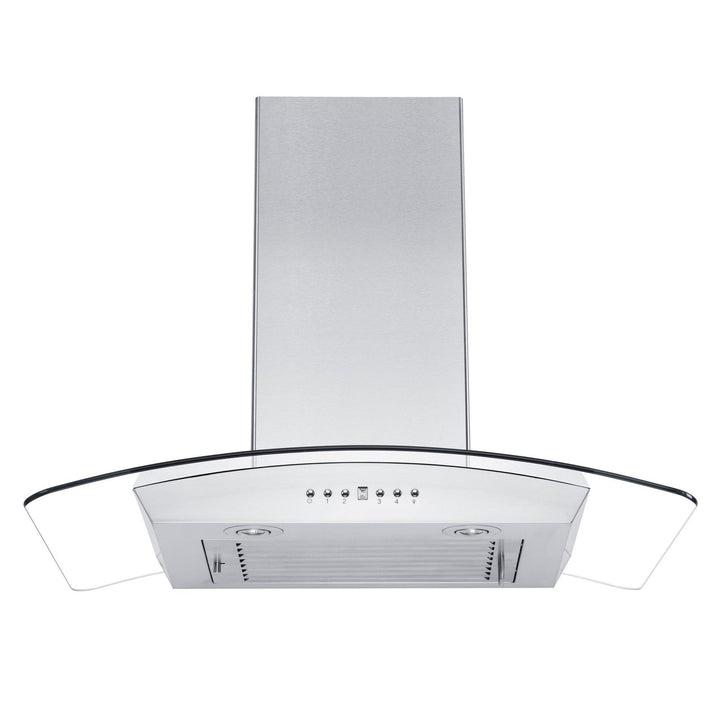 ZLINE KITCHEN AND BATH KZCRN30 ZLINE Convertible Vent Wall Mount Range Hood in Stainless Steel & Glass with Crown Molding Size: 30 Inch