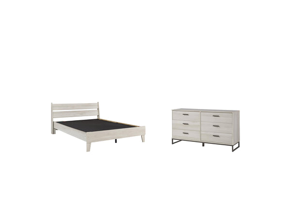 ASHLEY FURNITURE PKG008907 Queen Platform Bed With Dresser