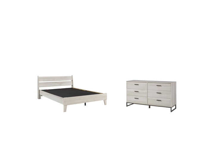 ASHLEY FURNITURE PKG008907 Queen Platform Bed With Dresser