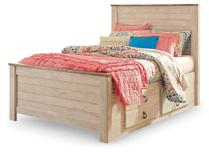 ASHLEY FURNITURE B267B21 Willowton Twin Panel Bed With 2 Storage Drawers