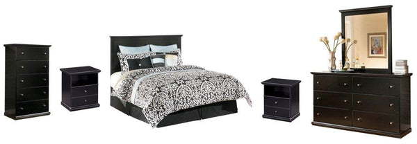 ASHLEY FURNITURE PKG002684 King/california King Panel Headboard With Mirrored Dresser, Chest and 2 Nightstands