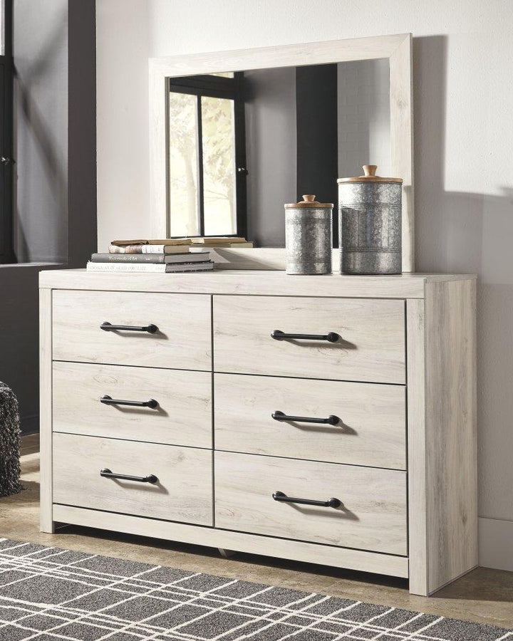 ASHLEY FURNITURE PKG002978 Twin Panel Bed With 2 Storage Drawers With Mirrored Dresser and 2 Nightstands