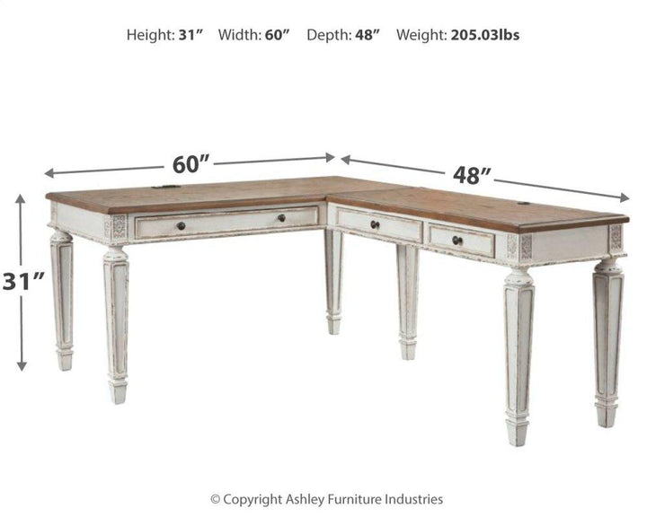 ASHLEY FURNITURE H743H1 Realyn 2-piece Home Office Desk