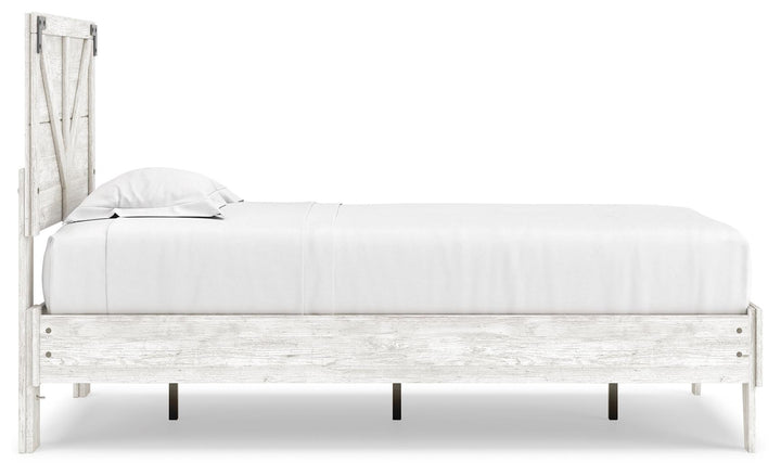 ASHLEY FURNITURE EB4121B3 Shawburn Twin Crossbuck Panel Platform Bed
